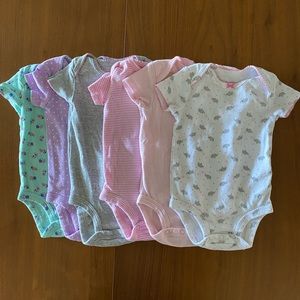 6-pack girls onesies simple joys by Carter’s 0-3 months